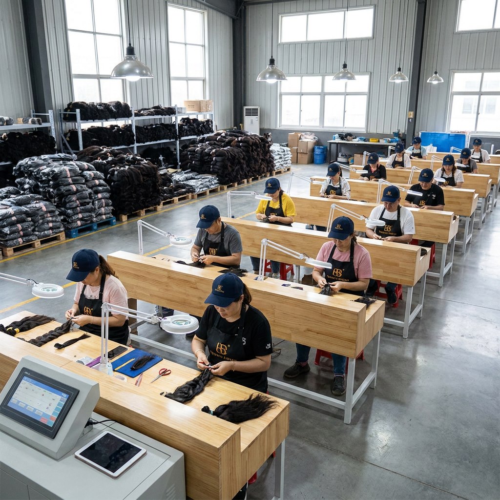 Professional Human Hair Factory Interior