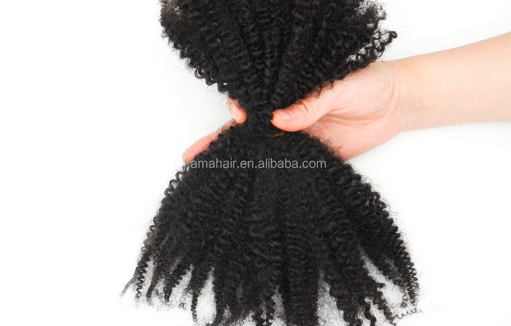 KAMA Hair 4C Kinky Afro Curly Brazilian Remy Bulk — Factory Direct Wholesale