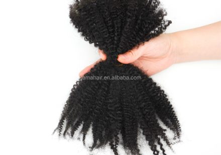 KAMA Hair 4C Kinky Afro Curly Brazilian Remy Bulk — Factory Direct Wholesale