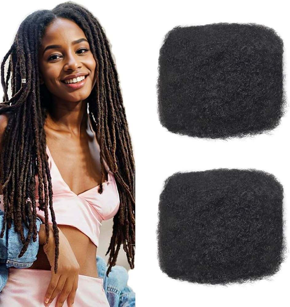KAMA Hair Afro Kinky Curly Microlocs — Customizable 0.1-0.4cm Interlocked Fine Locs