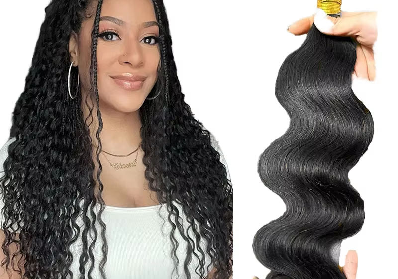 KAMA Hair Boho Braids Body Wave Bulk Extensions — Professional Maintenance Results