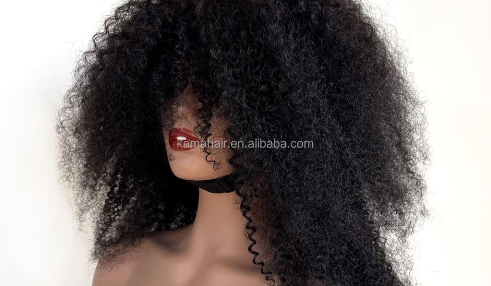 KAMA Hair Glueless Afro Kinky Curly Wig with Bangs — Factory Direct Wholesale