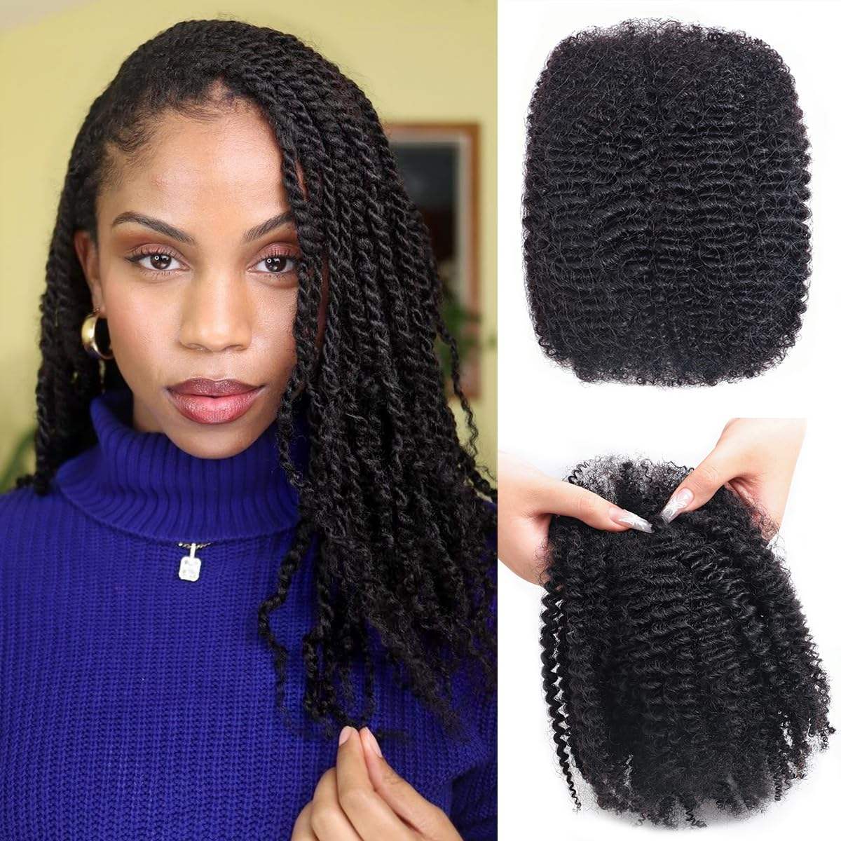 4C Afro Kinky Braid Extension Detail