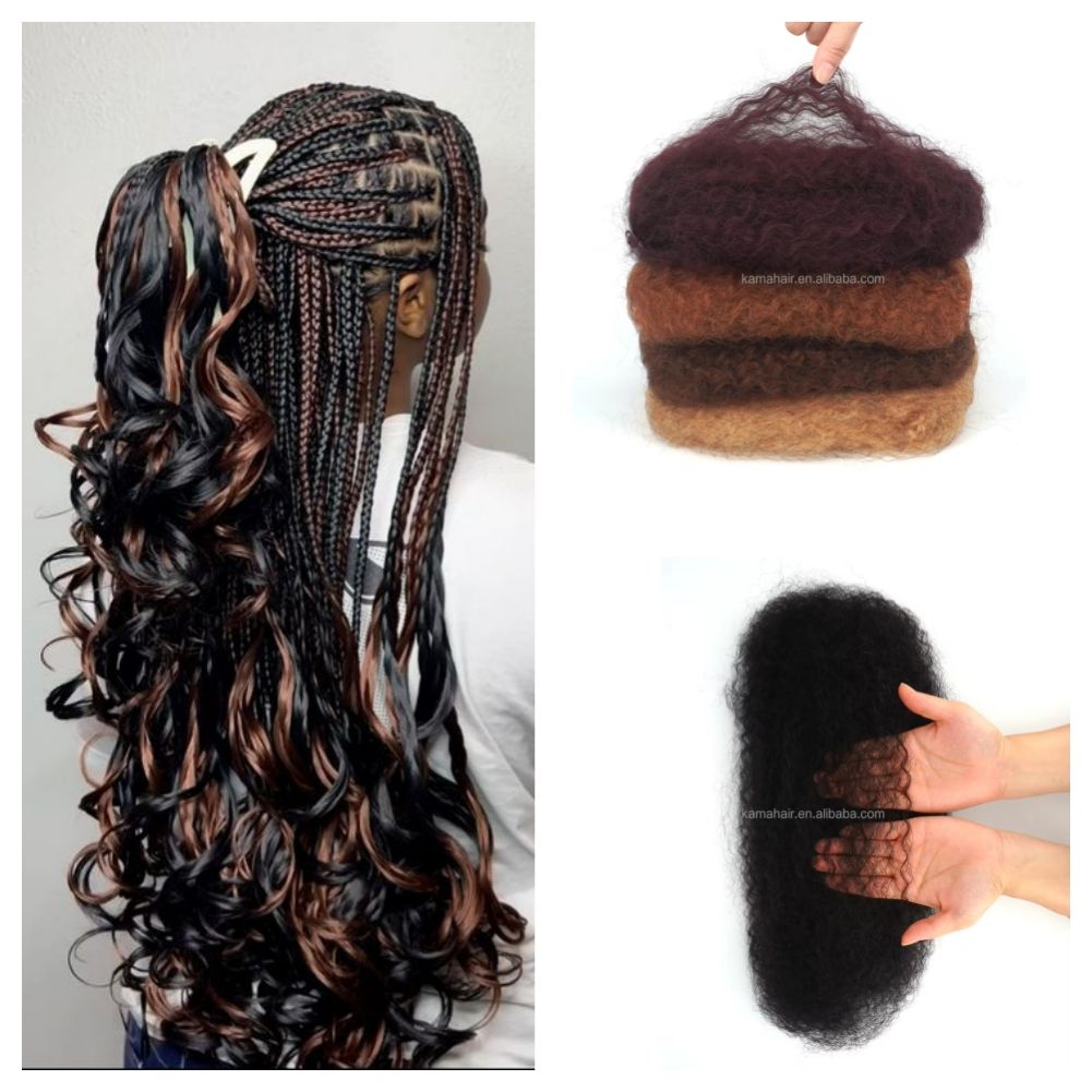 KAMA Virgin Human Hair Bulk Model Styling