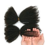 KAMA Hair Remy Indian 4C Afro Kinky Curly Bulk Hair — Long-Lasting Virgin Human Hair