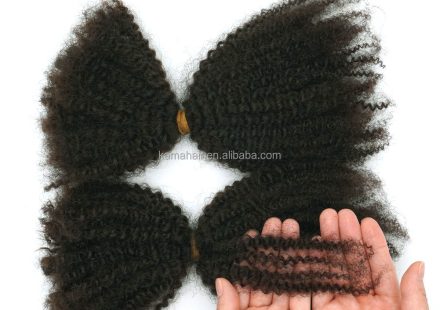 KAMA Hair Remy Indian 4C Afro Kinky Curly Bulk Hair — Long-Lasting Virgin Human Hair