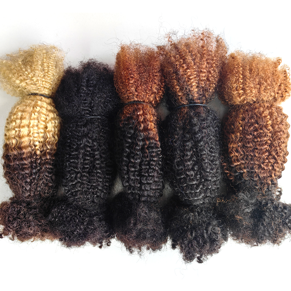 afro kinky bulk human hair wholesale